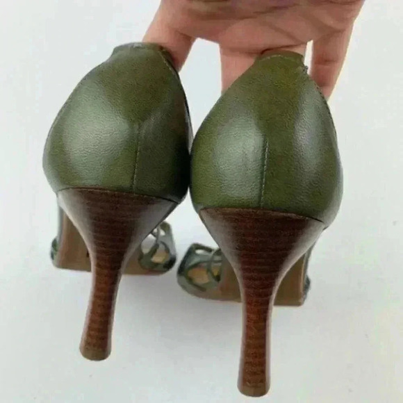 Unisa Heel 9.5 Leif Green Leather Tortoise Print - Picture 5 of 10